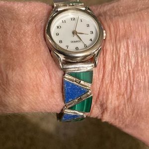 Vintage Japan movement Hong Kong dial 925 stamped watch made in chile